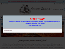 Tablet Screenshot of christiancoverings.com